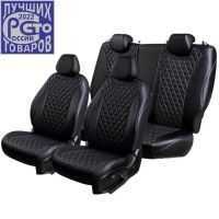 Чехлы Премиум Экокожа Байрон Ромб на Renault Kaptur с 2016+