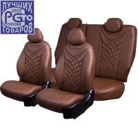 Чехлы Премиум Экокожа Байрон Президент|Жук на Nissan Note 2005-2014 г.в.