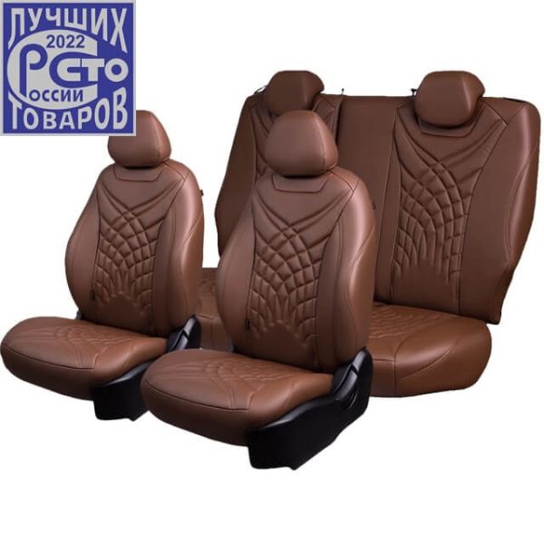 Чехлы Премиум Экокожа Байрон Президент|Жук на Renault Kaptur с 2016+